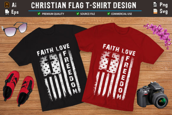 Faith Love Freedom: Grunge Graphics for Print Templates