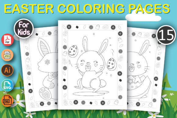 Happy Easter Graphics: Coloring Pages Amp for Kids