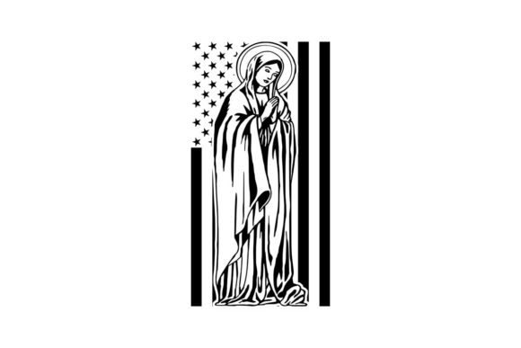 Religion Woman American Flag PNG and SVG Graphics
