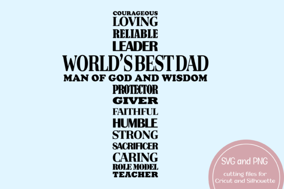 World s Best Dad Man of God Cross Graphics & Crafts Review